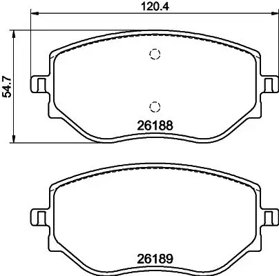 Bremsbelagsatz, Scheibenbremse HELLA PAGID 8DB 355 040-541 Bild Bremsbelagsatz, Scheibenbremse HELLA PAGID 8DB 355 040-541