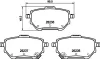 Bremsbelagsatz, Scheibenbremse Hinterachse HELLA PAGID 8DB 355 040-711