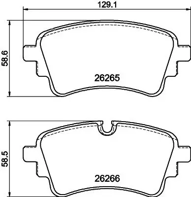 Bremsbelagsatz, Scheibenbremse HELLA PAGID 8DB 355 040-961 Bild Bremsbelagsatz, Scheibenbremse HELLA PAGID 8DB 355 040-961