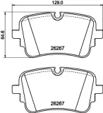 Bremsbelagsatz, Scheibenbremse Hinterachse HELLA PAGID 8DB 355 041-001