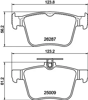 Bremsbelagsatz, Scheibenbremse HELLA PAGID 8DB 355 044-951