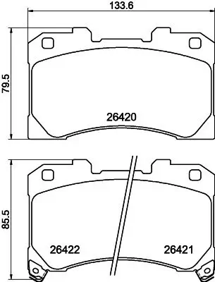 Bremsbelagsatz, Scheibenbremse Vorderachse HELLA PAGID 8DB 355 041-061 Bild Bremsbelagsatz, Scheibenbremse Vorderachse HELLA PAGID 8DB 355 041-061