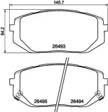 Bremsbelagsatz, Scheibenbremse HELLA PAGID 8DB 355 043-641