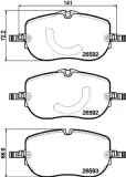 Bremsbelagsatz, Scheibenbremse HELLA PAGID 8DB 355 044-261