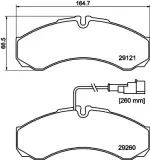 Bremsbelagsatz, Scheibenbremse HELLA PAGID 8DB 355 005-431