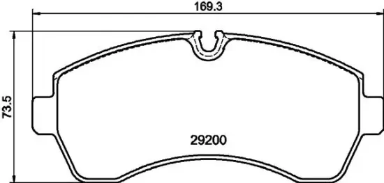 Bremsbelagsatz, Scheibenbremse HELLA PAGID 8DB 355 043-911 Bild Bremsbelagsatz, Scheibenbremse HELLA PAGID 8DB 355 043-911