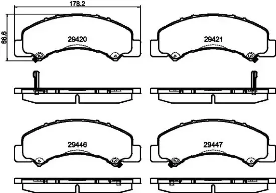 Bremsbelagsatz, Scheibenbremse HELLA PAGID 8DB 355 040-791 Bild Bremsbelagsatz, Scheibenbremse HELLA PAGID 8DB 355 040-791