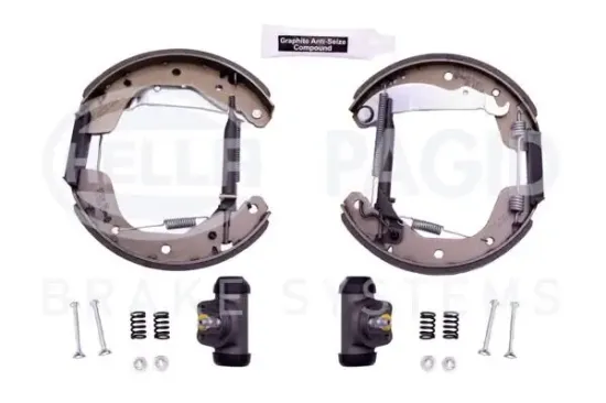 Bremsbackensatz Hinterachse HELLA PAGID 8DB 355 004-191 Bild Bremsbackensatz Hinterachse HELLA PAGID 8DB 355 004-191