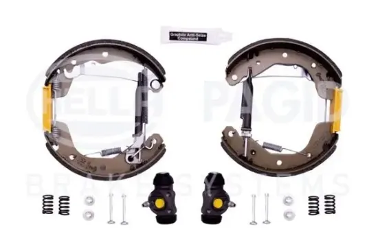 Bremsbackensatz Hinterachse HELLA PAGID 8DB 355 004-201 Bild Bremsbackensatz Hinterachse HELLA PAGID 8DB 355 004-201