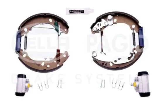 Bremsbackensatz Hinterachse HELLA PAGID 8DB 355 004-811 Bild Bremsbackensatz Hinterachse HELLA PAGID 8DB 355 004-811