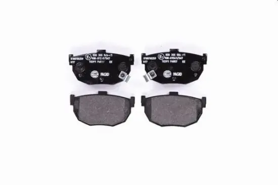 Bremsbelagsatz, Scheibenbremse Hinterachse HELLA PAGID 8DB 355 006-411 Bild Bremsbelagsatz, Scheibenbremse Hinterachse HELLA PAGID 8DB 355 006-411