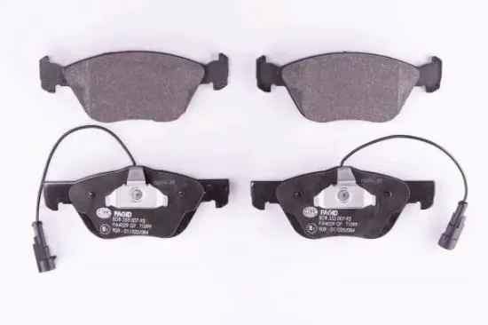 Bremsbelagsatz, Scheibenbremse Vorderachse HELLA PAGID 8DB 355 007-931 Bild Bremsbelagsatz, Scheibenbremse Vorderachse HELLA PAGID 8DB 355 007-931