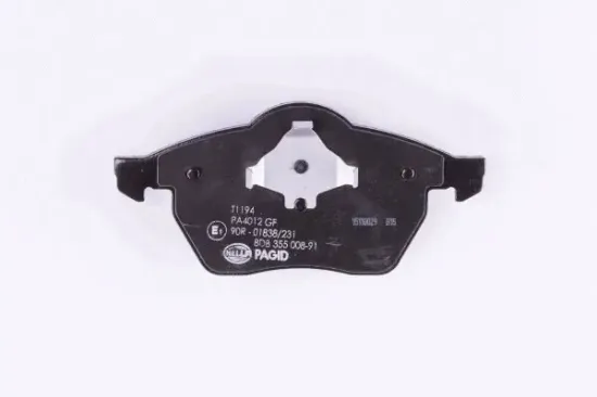 Bremsbelagsatz, Scheibenbremse Vorderachse HELLA PAGID 8DB 355 008-911 Bild Bremsbelagsatz, Scheibenbremse Vorderachse HELLA PAGID 8DB 355 008-911