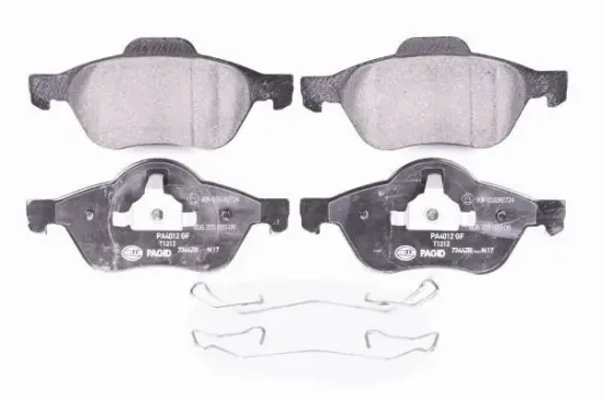 Bremsbelagsatz, Scheibenbremse Vorderachse HELLA PAGID 8DB 355 009-091 Bild Bremsbelagsatz, Scheibenbremse Vorderachse HELLA PAGID 8DB 355 009-091