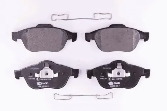 Bremsbelagsatz, Scheibenbremse Vorderachse HELLA PAGID 8DB 355 009-111 Bild Bremsbelagsatz, Scheibenbremse Vorderachse HELLA PAGID 8DB 355 009-111
