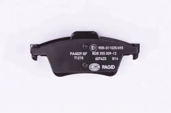 Bremsbelagsatz, Scheibenbremse Hinterachse HELLA PAGID 8DB 355 009-121 Bild Bremsbelagsatz, Scheibenbremse Hinterachse HELLA PAGID 8DB 355 009-121