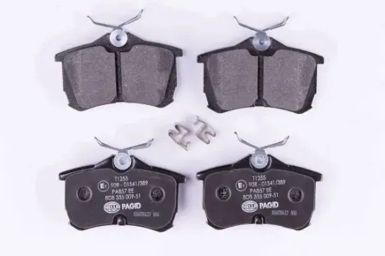 Bremsbelagsatz, Scheibenbremse Hinterachse HELLA PAGID 8DB 355 009-511 Bild Bremsbelagsatz, Scheibenbremse Hinterachse HELLA PAGID 8DB 355 009-511