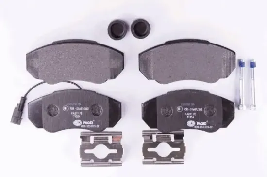 Bremsbelagsatz, Scheibenbremse Vorderachse HELLA PAGID 8DB 355 010-391 Bild Bremsbelagsatz, Scheibenbremse Vorderachse HELLA PAGID 8DB 355 010-391