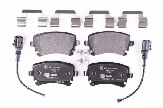 Bremsbelagsatz, Scheibenbremse Hinterachse HELLA PAGID 8DB 355 011-531 Bild Bremsbelagsatz, Scheibenbremse Hinterachse HELLA PAGID 8DB 355 011-531