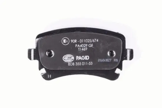 Bremsbelagsatz, Scheibenbremse Hinterachse HELLA PAGID 8DB 355 011-531 Bild Bremsbelagsatz, Scheibenbremse Hinterachse HELLA PAGID 8DB 355 011-531