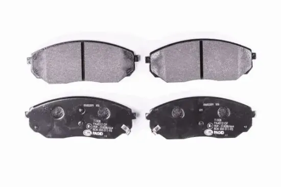 Bremsbelagsatz, Scheibenbremse Vorderachse HELLA PAGID 8DB 355 011-931 Bild Bremsbelagsatz, Scheibenbremse Vorderachse HELLA PAGID 8DB 355 011-931