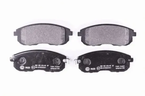 Bremsbelagsatz, Scheibenbremse Vorderachse HELLA PAGID 8DB 355 012-901 Bild Bremsbelagsatz, Scheibenbremse Vorderachse HELLA PAGID 8DB 355 012-901