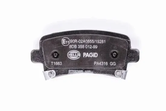 Bremsbelagsatz, Scheibenbremse Hinterachse HELLA PAGID 8DB 355 012-991 Bild Bremsbelagsatz, Scheibenbremse Hinterachse HELLA PAGID 8DB 355 012-991