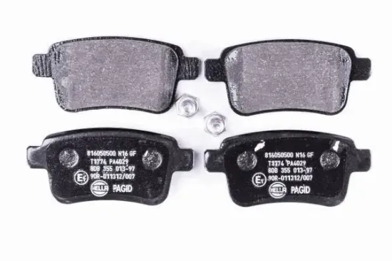 Bremsbelagsatz, Scheibenbremse Hinterachse HELLA PAGID 8DB 355 013-971 Bild Bremsbelagsatz, Scheibenbremse Hinterachse HELLA PAGID 8DB 355 013-971