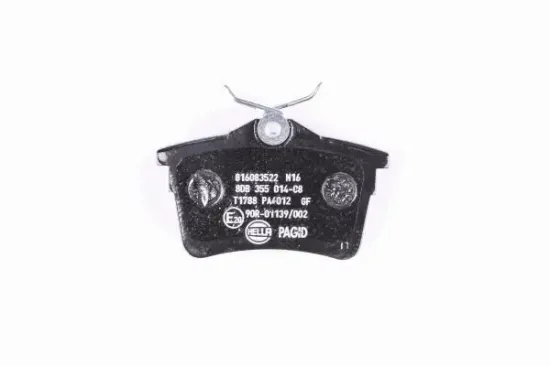 Bremsbelagsatz, Scheibenbremse Hinterachse HELLA PAGID 8DB 355 014-081 Bild Bremsbelagsatz, Scheibenbremse Hinterachse HELLA PAGID 8DB 355 014-081