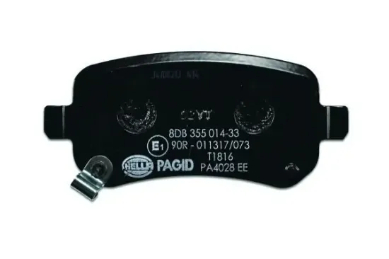 Bremsbelagsatz, Scheibenbremse Hinterachse HELLA PAGID 8DB 355 014-331 Bild Bremsbelagsatz, Scheibenbremse Hinterachse HELLA PAGID 8DB 355 014-331