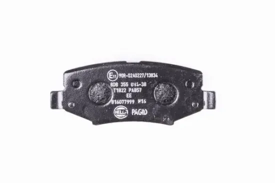 Bremsbelagsatz, Scheibenbremse Hinterachse HELLA PAGID 8DB 355 014-381 Bild Bremsbelagsatz, Scheibenbremse Hinterachse HELLA PAGID 8DB 355 014-381