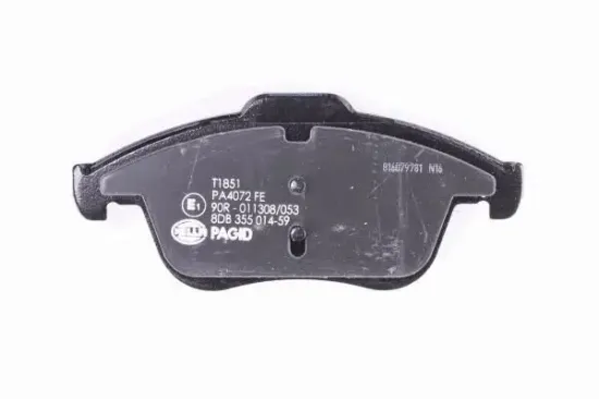 Bremsbelagsatz, Scheibenbremse Vorderachse HELLA PAGID 8DB 355 014-591 Bild Bremsbelagsatz, Scheibenbremse Vorderachse HELLA PAGID 8DB 355 014-591