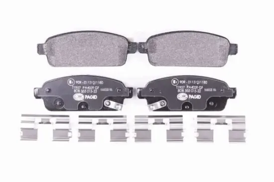 Bremsbelagsatz, Scheibenbremse Hinterachse HELLA PAGID 8DB 355 015-221 Bild Bremsbelagsatz, Scheibenbremse Hinterachse HELLA PAGID 8DB 355 015-221