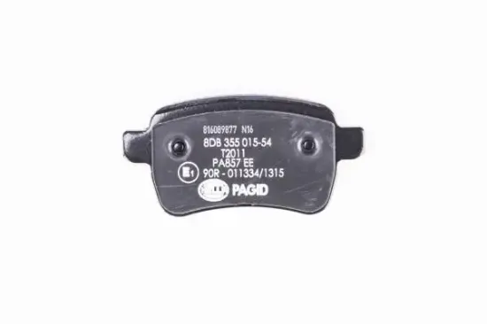Bremsbelagsatz, Scheibenbremse Hinterachse HELLA PAGID 8DB 355 015-541 Bild Bremsbelagsatz, Scheibenbremse Hinterachse HELLA PAGID 8DB 355 015-541