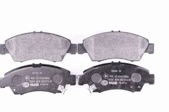 Bremsbelagsatz, Scheibenbremse Vorderachse HELLA PAGID 8DB 355 016-521 Bild Bremsbelagsatz, Scheibenbremse Vorderachse HELLA PAGID 8DB 355 016-521