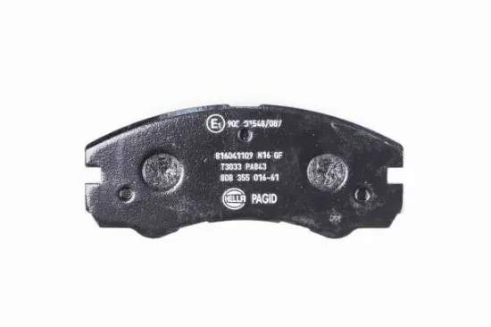 Bremsbelagsatz, Scheibenbremse Vorderachse HELLA PAGID 8DB 355 016-611 Bild Bremsbelagsatz, Scheibenbremse Vorderachse HELLA PAGID 8DB 355 016-611