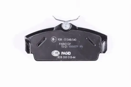 Bremsbelagsatz, Scheibenbremse Vorderachse HELLA PAGID 8DB 355 018-441 Bild Bremsbelagsatz, Scheibenbremse Vorderachse HELLA PAGID 8DB 355 018-441