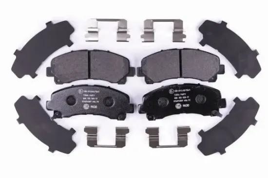 Bremsbelagsatz, Scheibenbremse Vorderachse HELLA PAGID 8DB 355 020-171 Bild Bremsbelagsatz, Scheibenbremse Vorderachse HELLA PAGID 8DB 355 020-171