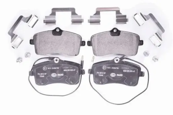 Bremsbelagsatz, Scheibenbremse Vorderachse HELLA PAGID 8DB 355 020-671 Bild Bremsbelagsatz, Scheibenbremse Vorderachse HELLA PAGID 8DB 355 020-671