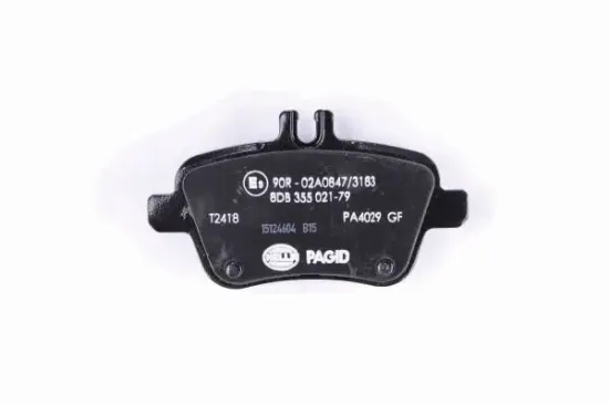 Bremsbelagsatz, Scheibenbremse Hinterachse HELLA PAGID 8DB 355 021-791 Bild Bremsbelagsatz, Scheibenbremse Hinterachse HELLA PAGID 8DB 355 021-791