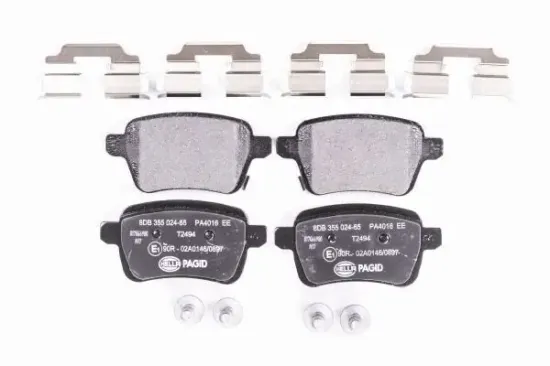 Bremsbelagsatz, Scheibenbremse Hinterachse HELLA PAGID 8DB 355 024-651 Bild Bremsbelagsatz, Scheibenbremse Hinterachse HELLA PAGID 8DB 355 024-651