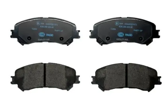 Bremsbelagsatz, Scheibenbremse Vorderachse HELLA PAGID 8DB 355 025-081 Bild Bremsbelagsatz, Scheibenbremse Vorderachse HELLA PAGID 8DB 355 025-081