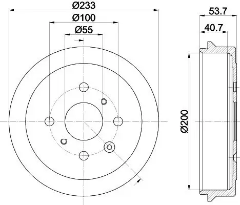Bremstrommel Hinterachse HELLA PAGID 8DT 355 300-581 Bild Bremstrommel Hinterachse HELLA PAGID 8DT 355 300-581