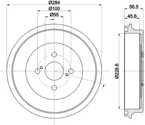Bremstrommel Hinterachse HELLA PAGID 8DT 355 302-711 Bild Bremstrommel Hinterachse HELLA PAGID 8DT 355 302-711