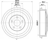 Bremstrommel Hinterachse HELLA PAGID 8DT 355 303-101