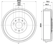 Bremstrommel HELLA PAGID 8DT 355 303-341