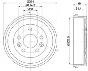 Bremstrommel HELLA PAGID 8DT 355 303-151