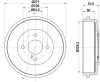 Bremstrommel Hinterachse HELLA PAGID 8DT 355 303-191 Bild Bremstrommel Hinterachse HELLA PAGID 8DT 355 303-191