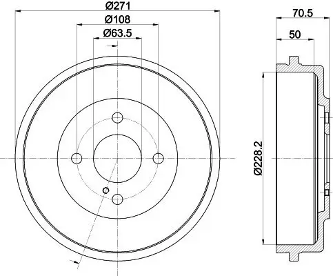 Bremstrommel Hinterachse HELLA PAGID 8DT 355 303-191 Bild Bremstrommel Hinterachse HELLA PAGID 8DT 355 303-191