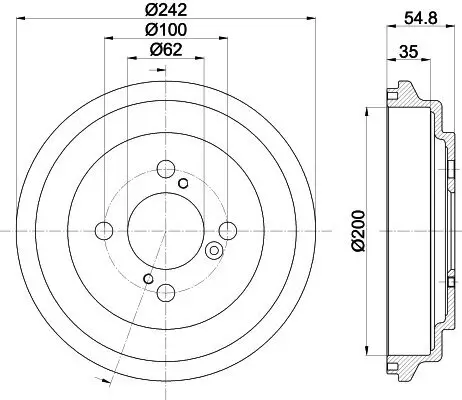 Bremstrommel HELLA PAGID 8DT 355 303-291